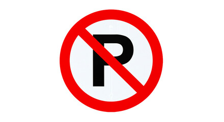 No parking sign road traffic street symbol forbidden restricted area vehicle transport regulation zone area