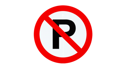 No parking sign road traffic street symbol forbidden restricted area vehicle transport regulation zone area