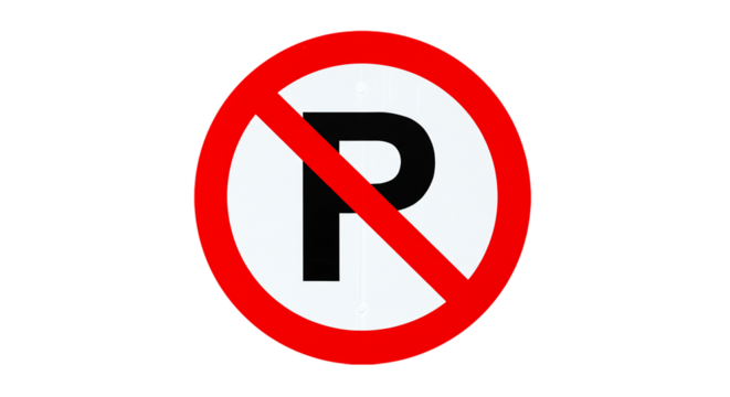 No parking sign road traffic street symbol forbidden restricted area vehicle transport regulation zone area