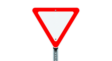 Yield road sign traffic safety caution warning street regulation transportation highway control attention