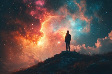Fototapeta premium Awe-Inspiring Cosmic Contemplation