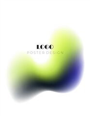 Abstract fluid shape with logo space. Vector illustration