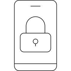Secure Device single vector illustration icon