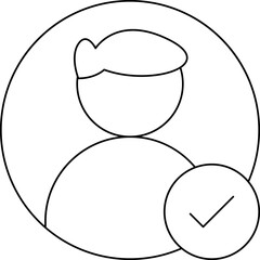 Select Male Profile single vector illustration icon