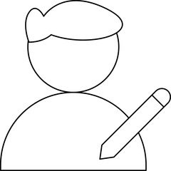 Update Male Profile single vector illustration icon