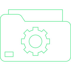 Folder Settings single vector illustration icon