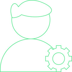 Male Profile Settings single vector illustration icon