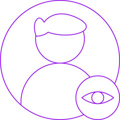 View Male Profile single vector illustration icon