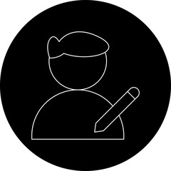 Update Male Profile single vector illustration icon