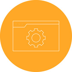 Browser Settings single vector illustration icon