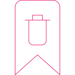 Delete Bookmark single vector illustration icon