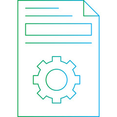 Document Settings single vector illustration icon