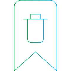 Delete Bookmark single vector illustration icon