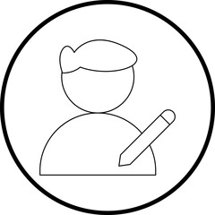 Update Male Profile single vector illustration icon