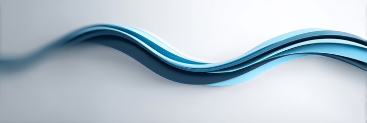 Abstract Blue Wave Design - Stylish abstract featuring flowing blue waves on a light gray background. Perfect for modern designs