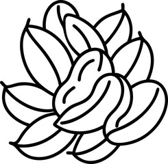 vector illustration of Cluster Beans (Gawar Phali) 