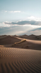 desert landscape with sand dunes, Generative AI.
