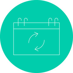 Sync Event single vector illustration icon