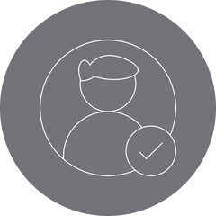 Select Male Profile single vector illustration icon