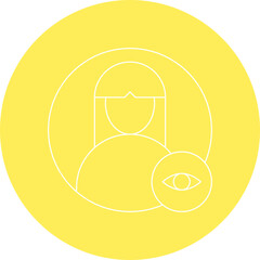 Update Female Profile single vector illustration icon