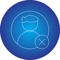 Delete Male Profile single vector illustration icon