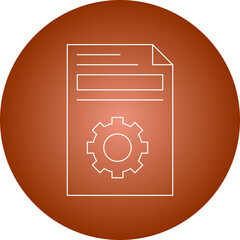 Document Settings single vector illustration icon