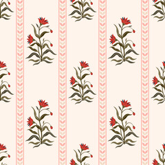 Hand drawn colourful geometric flowers, seamless patterns with floral for fabric, textiles, clothing, wrapping paper, backdrop, banner, illustration, abstract backgrounds.
