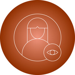 Update Female Profile single vector illustration icon