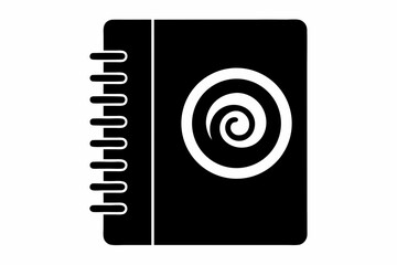 notepad silhouette vector