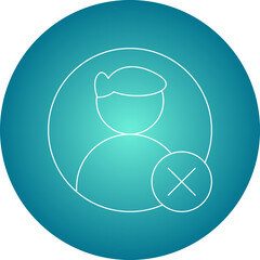 Delete Male Profile single vector illustration icon