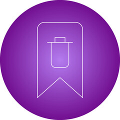 Delete Bookmark single vector illustration icon