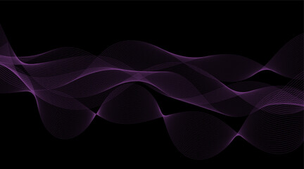 Illustrative Vector Art: Flowing Smoke Stream with Energy Waves and Smooth Color Gradients
