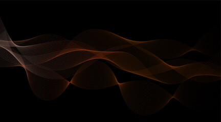 Illustrative Vector Art: Flowing Smoke Stream with Energy Waves and Smooth Color Gradients
