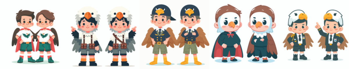 vector boy wearing eagle costume