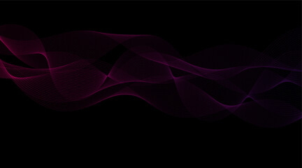 Artistic Vector Design: Abstract Smoke Shapes and Light Lines in a Motion Wave Pattern
