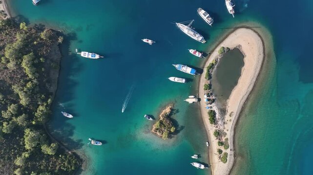 Turkish Maldives Gocek Islands Drone Video, Gocek Fethiye, Mugla Turkiye (Turke