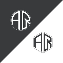 initial monogram logo With Circle and Polygon shape creative logo design.
