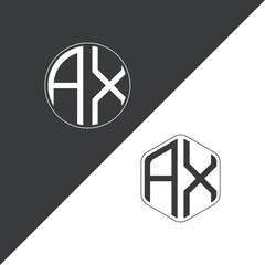 initial monogram logo With Circle and Polygon shape creative logo design.
