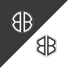 initial monogram logo With Circle and Polygon shape creative logo design.
