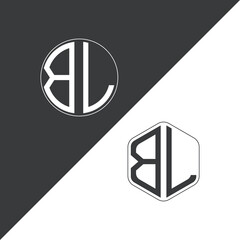 initial monogram logo With Circle and Polygon shape creative logo design.
