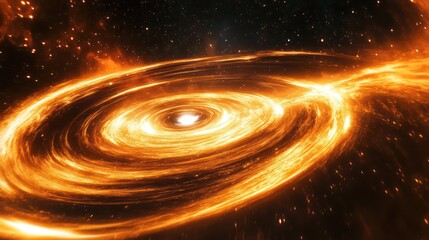 Obraz premium Space spiral black hole energy