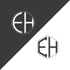 initial monogram logo With Circle and Polygon shape creative logo design.
