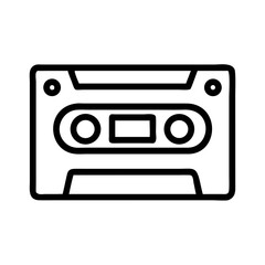 Cassette Tape with Side Buttons Icon Design