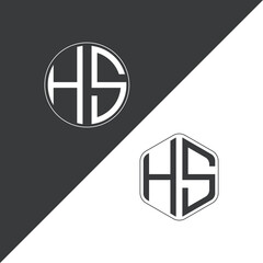 initial monogram logo With Circle and Polygon shape creative logo design.
