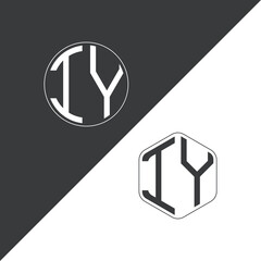 initial monogram logo With Circle and Polygon shape creative logo design.
