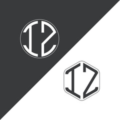 initial monogram logo With Circle and Polygon shape creative logo design.
