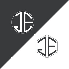 initial monogram logo With Circle and Polygon shape creative logo design.
