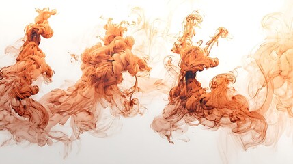 Fototapeta premium Fiery Smoke & Fog Brushes - Warm Glowing Mist with Dynamic Flowing Haze