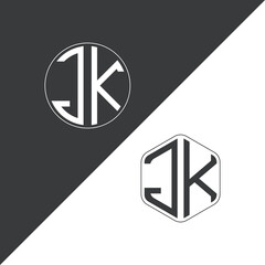 initial monogram logo With Circle and Polygon shape creative logo design.
