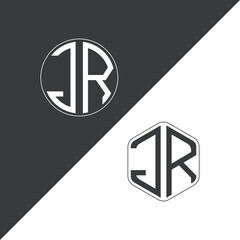initial monogram logo With Circle and Polygon shape creative logo design.
